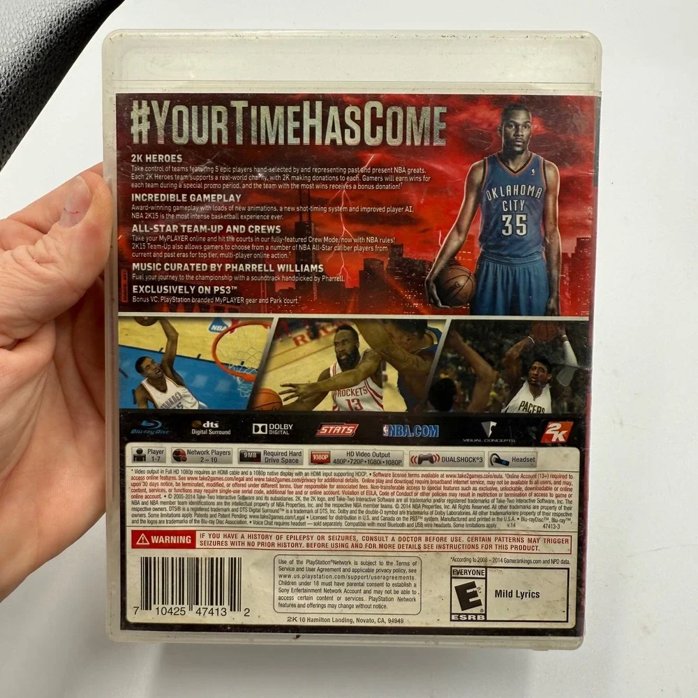 NBA‎ 2K15 Video Game for Sony PlayStation 3 PS3 CIB